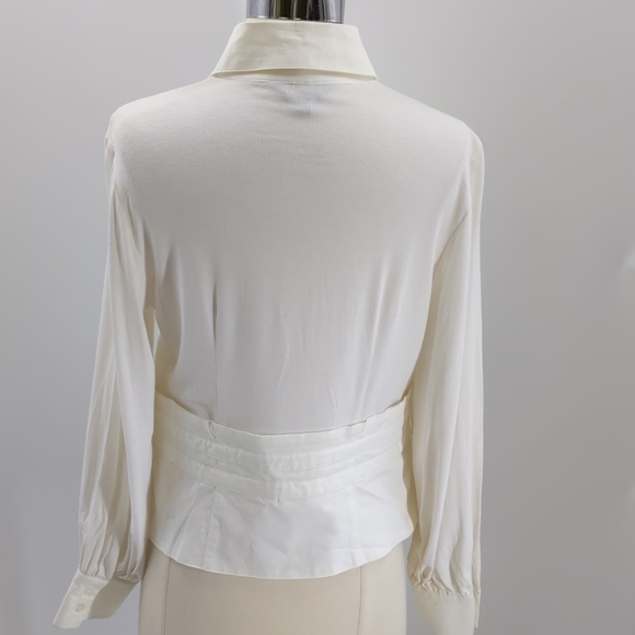 Dusak Designs woven + knit 3-closure top-sz M - Picture 6 of 8